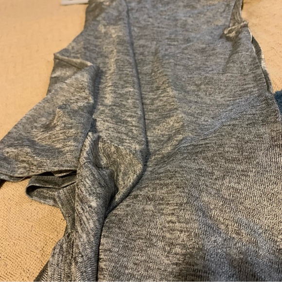 Philosophy metallic sleeveless tunic top silver & grey marled V-neck long flowy - Picture 7 of 13